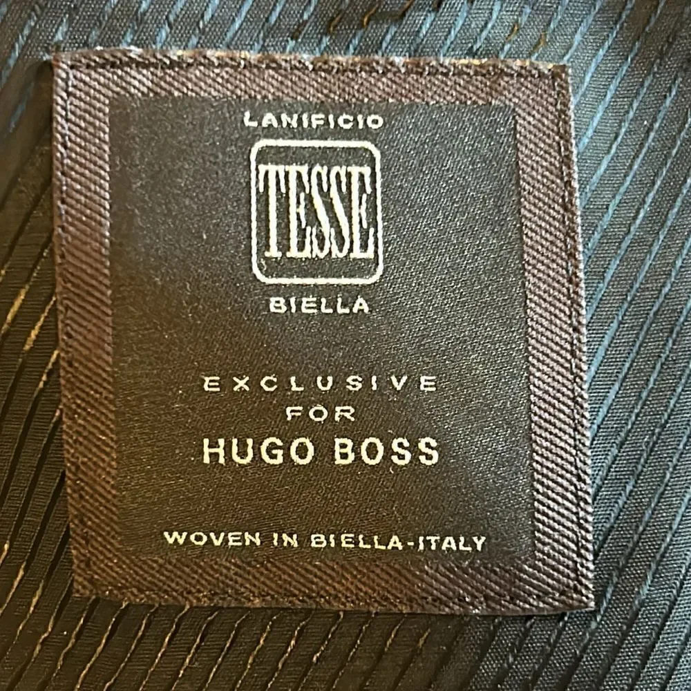 Hugo Boss Mens Grey Side Vents 2 Button Sport Coat